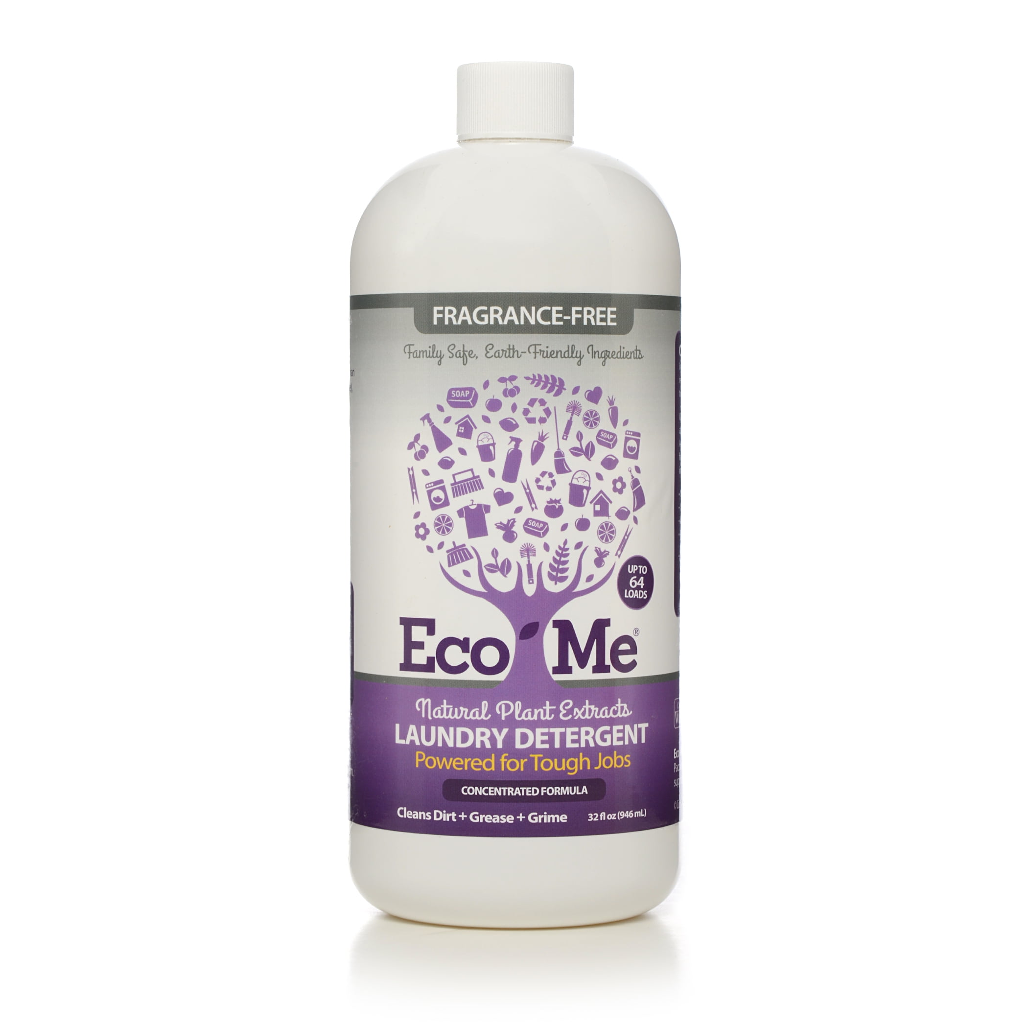 Eco-Me 32 oz Fragrance-Free Laundry Detergent, Pack of 6