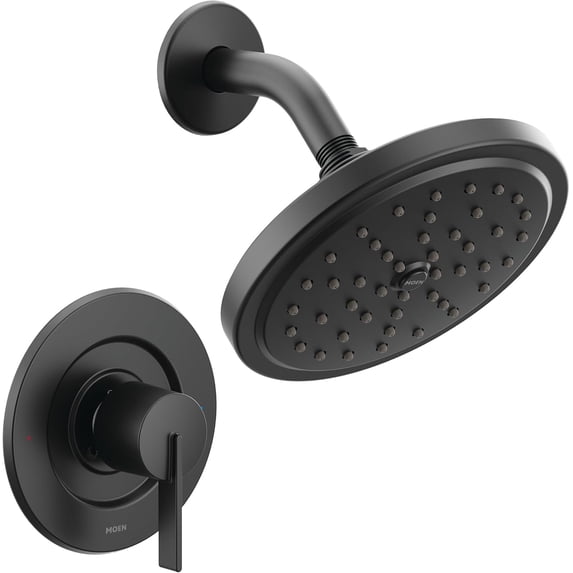 Eco-Performance Rain Shower Faucet Trim Kit with Wide Showerhead and Handle - Valve Required