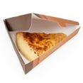 thumbnail image 1 of Eco Pie Kraft Paper Pizza Slice Box - Clamshell - 9 1/4" x 10 1/4" x 1 3/4" - 100 count box - Restaurantware, 1 of 10