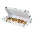 thumbnail image 1 of Eco Pie Newsprint and White Paper Corrugated Flatbread Box - 16" x 8" x 1 1/2" - 50 count box, 1 of 10