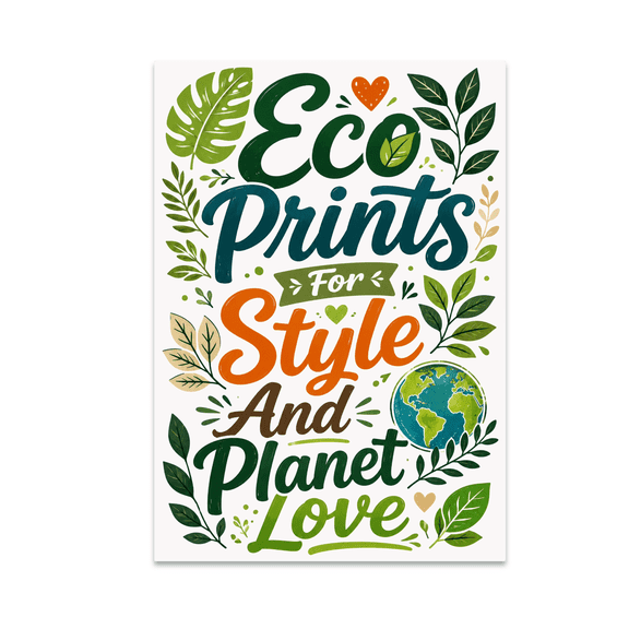 Eco Prints For Style And Planet Love - Eco-Conscious Decor Enthusiast - 13x19 Poster Print