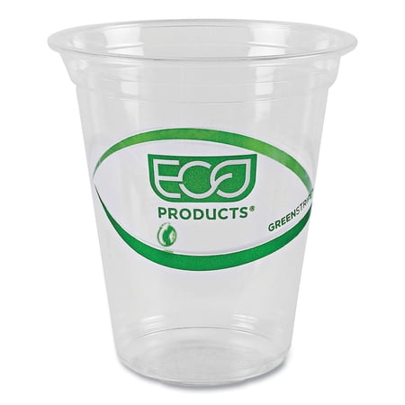 Eco-Products, ECOEPCC16GSPK, GreenStripe Cold Cups, 50 / Pack, Clear,Green