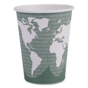 Eco-Products EP-BHC12-WAPK 12 oz. World Art Renewable and Compostable Hot Cups - Gray (50/Pack)