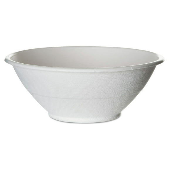 Eco-Products EP-BL40 40 oz. Renewable and Compostable Sugarcane Bowls - Natural White (50/Pack, 8 Packs/Carton)