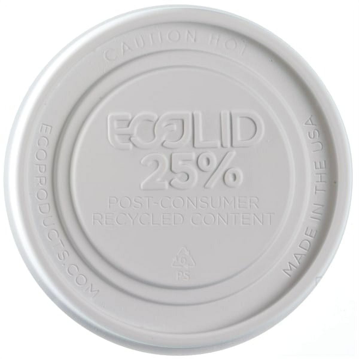 Evolution World EcoLid 25% Recycled Food Container Lid, Fits 12 to 32 oz Containers, White, Plastic, 500/Carton Evolution World EcoLid 25% Recycled Food Container Lid, Fits 12 to 32 oz Containers, White, Plastic, 500/Carton