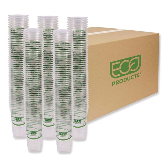Eco-Products EP-CC20-GS 20 oz. GreenStripe Renewable and Compostable Cold Cups - Clear (1000/Carton)