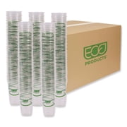 Eco-Products GreenStripe Compostable Disposable Cold Cups, Renewable Eco-Friendly PLA Plastic Cups, 20 fl oz, Case of 1000