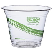 Eco-Products  GreenStripe  Plastic Cold Cups, Clear, 9 Oz, Pack Of 50