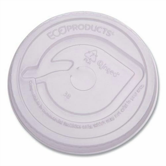 Eco-Products EP-FLCC Compostable Cold Drink Cup Lids, Flat, Clear, 1000/Carton