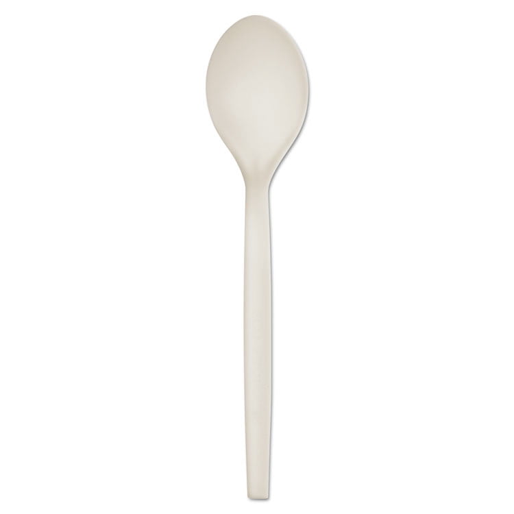 7 in. Plant Starch Spoon (50-Pack, 20-Pack/CT) 7 in. Plant Starch Spoon (50-Pack, 20-Pack/CT)