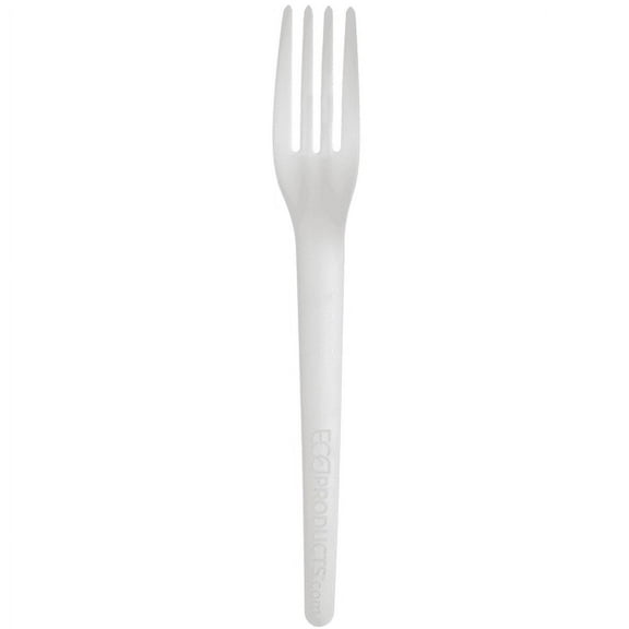 Eco-Products Plantware Dinner Forks, 7", White, Pack Of 1,000 Forks