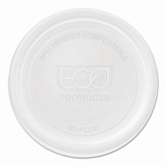 Eco-Products Clear Plastic Disposable Round Deli Container Lid, Eco-Friendly Compostable PLA Plastic Lid, Fits for 2-4 oz Container, Case of 2000