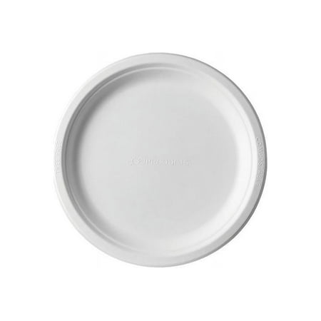 Eco-Products Renewable & Compostable Sugarcane Plates, 9", 500/Carton