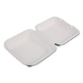 thumbnail image 1 of Eco-Products Sugarcane Clamshell Containers, 3"H x 8"W x 8"D, Pack Of 200 Containers, 1 of 7