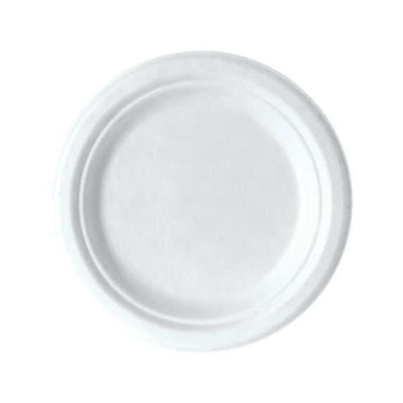Eco-Products Vanguard Sugarcane Plate 7" White 1000/Carton (EP-P011NFA)