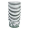 thumbnail image 1 of Eco-Products EP-BSC12-WA 4.05 in. x 2.5 in. 12 oz. World Art Renewable and Compostable Paper Food Container - Green (500/Carton), 1 of 10