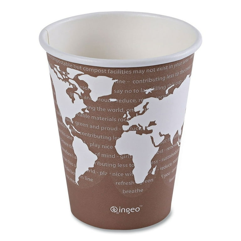 World Art Renewable and Compostable Hot Cups, 8 oz, Plum, 50/Pack World Art Renewable and Compostable Hot Cups, 8 oz, Plum, 50/Pack