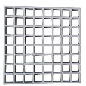Eco Pultrusions Fiberglass Molded Grating 10.6 Inchx10.6 Inchx1 Inch (Gray 1-Pack)