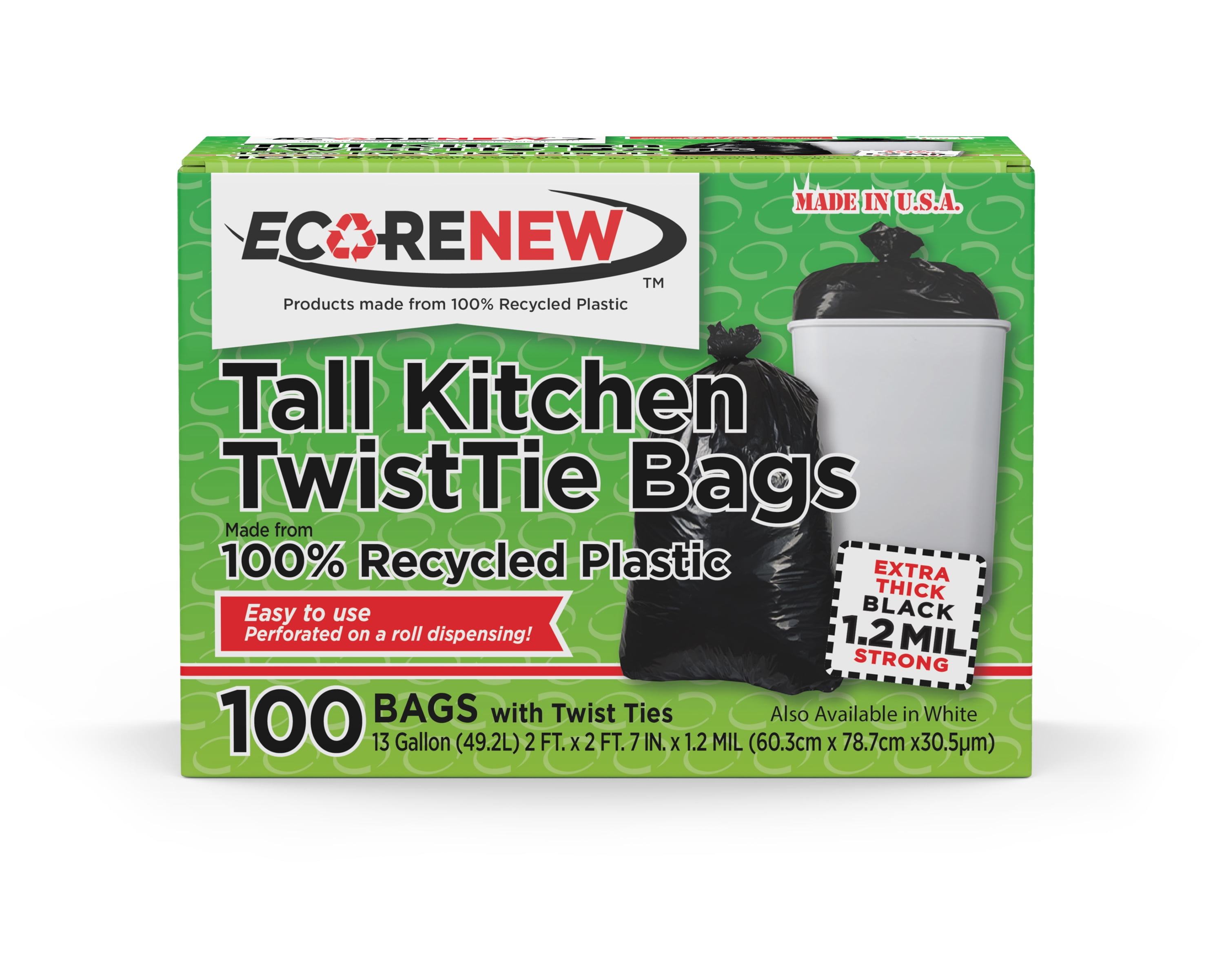 Black tall 2024 kitchen trash bags