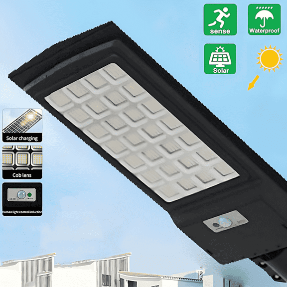 HOODINK Solar Street Lights Outdoor, 18000 Lumens Motion Sensor Security Flood Light Waterproof, Remote Control, Dusk to Dawn for Garden,Yard, Driveway, Garage