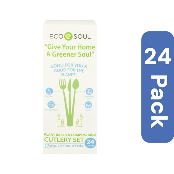 Eco Soul Plant-Based Cutlery Set 24 ct (Pack Of 24)