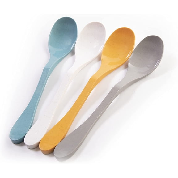 Eco Spoon Plant Based Cutlery Bamboo Reusable Flatware Set, 12 Piece, Gray