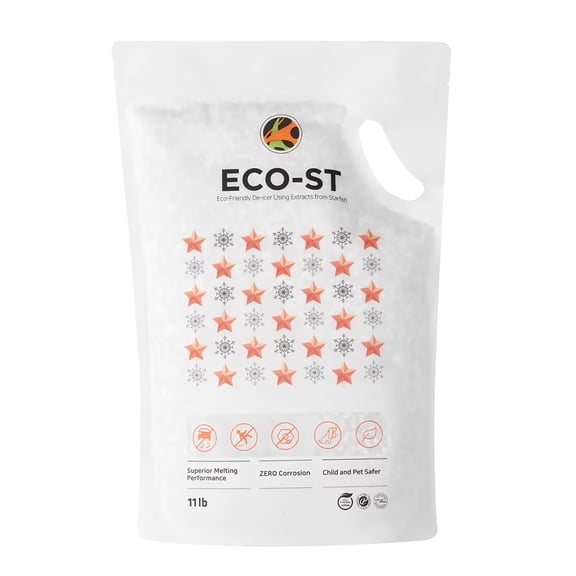 Eco-St Ice Melt Safe For Driveway - Powerful Melting Performance - Pet Safe Anti-Corrosion Snow Melt - Effective at -30 (11lb)