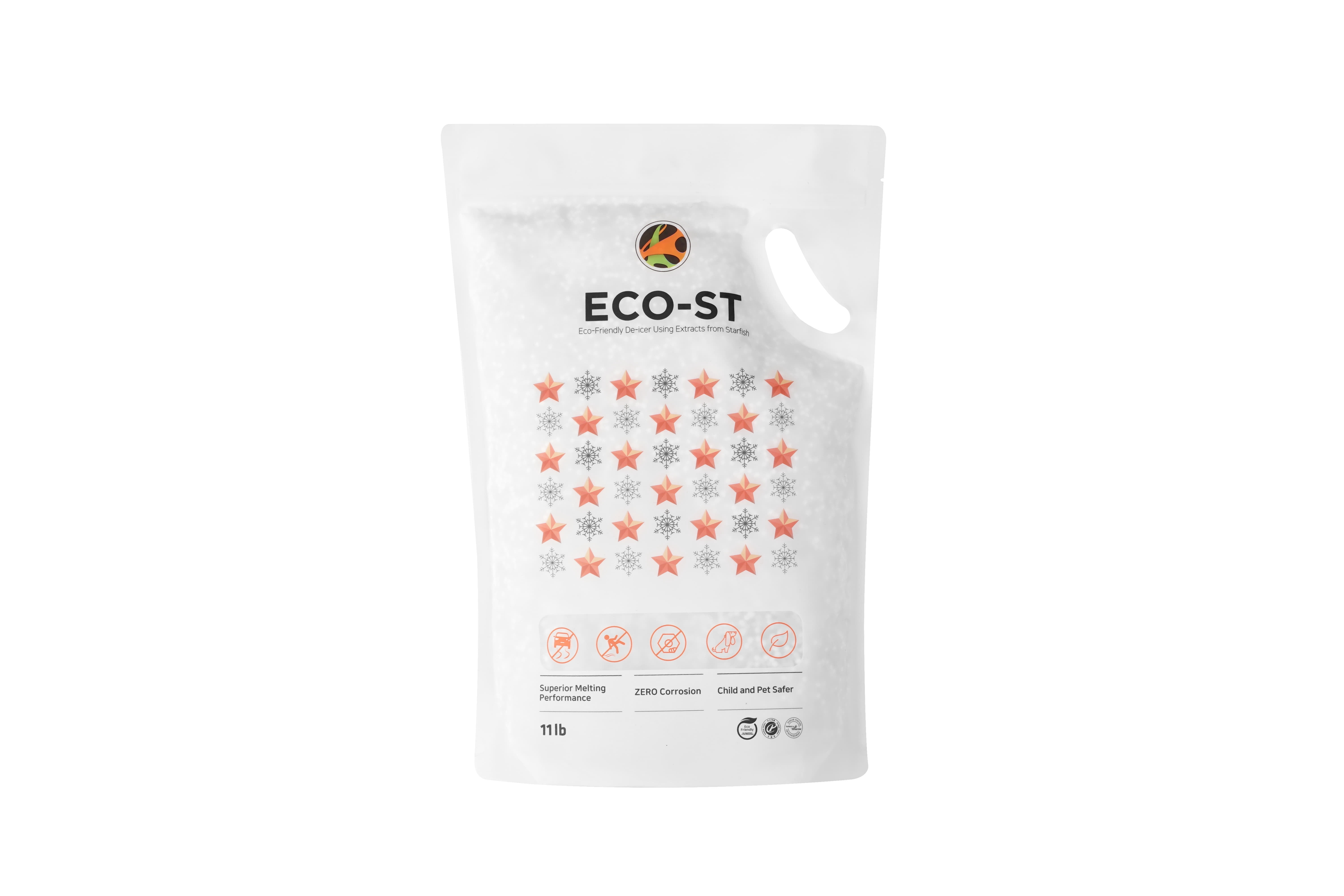Eco-St Ice Melt Safe For Driveway - Powerful Melting Performance - Pet Safe Anti-Corrosion Snow Melt - Effective at -30 (11lb)