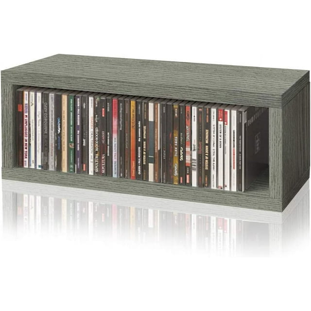 Eco Stackable Media Storage Rack Shelving and Organizer-Holds 40 CDs ...