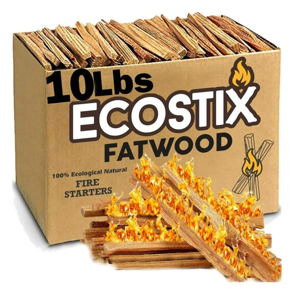 Eco-Stix Fatwood Fire Starter Kindling Firewood Sticks Bulk Packaged Firestarters 100% All Natural Resin Ocote Pine 10 Lbs