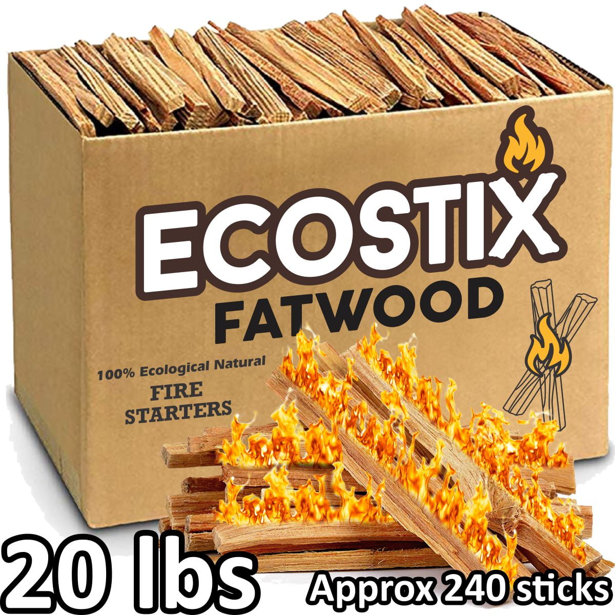 https://www.walmart.com/ip/Eco-Stix-Fatwood-Fire-Starter-Kindling-Firewood-Sticks-Bulk-Packaged-Firestarters-100-All-Natural-Resi-ECOSTIX-25LB/376777231