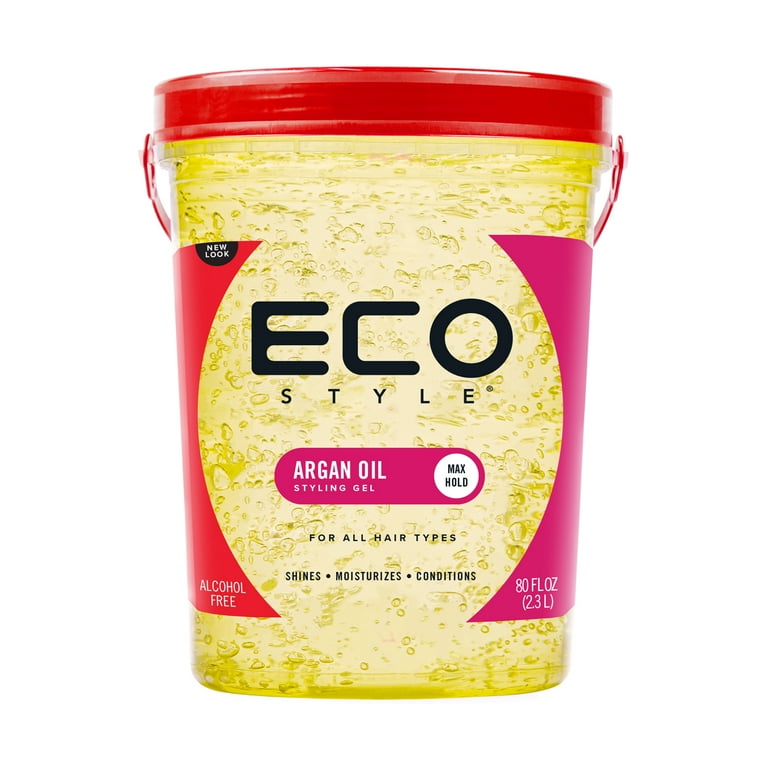 Eco Style Argan Oil Hair Styling Gel, 80 oz., Moisturizing, Unisex