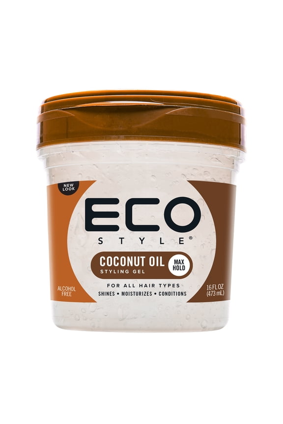 Coconut Oil Hair Styling Gel, 16 oz, Moisturizing, Unisex