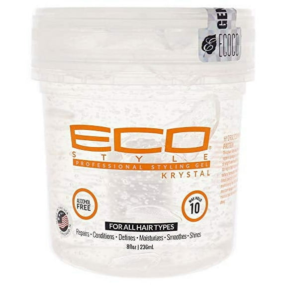 Eco Style Krystal Professional Styling Gel for All Hair Types, 8 oz