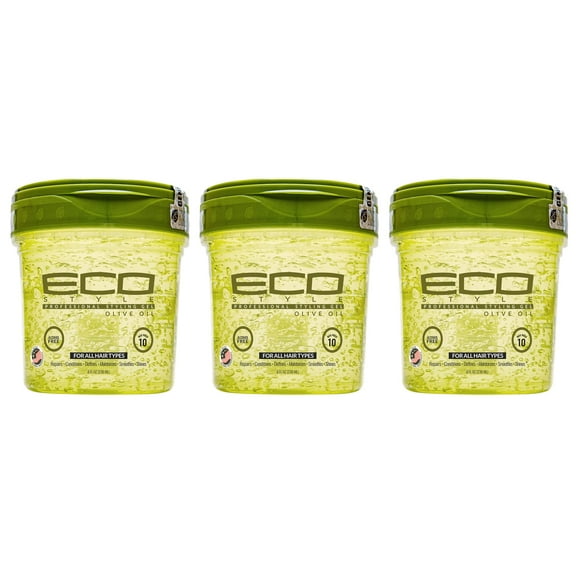 Eco Style Black Castor and Flaxseed Oil Styling Gel - Helps Nourish and Repair Damaged Hair - Promotes Healthy Scalp - Provides Superior and Weightless Hold - Delivers Long Lasting Shine - 8 oz