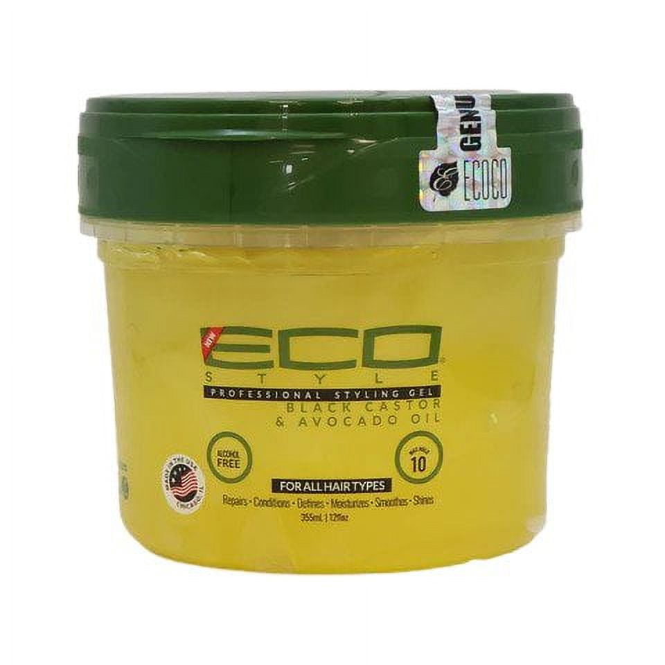 Eco Style Professional Styling Gel Black Castor & Avocado Oil 12 OZ Max