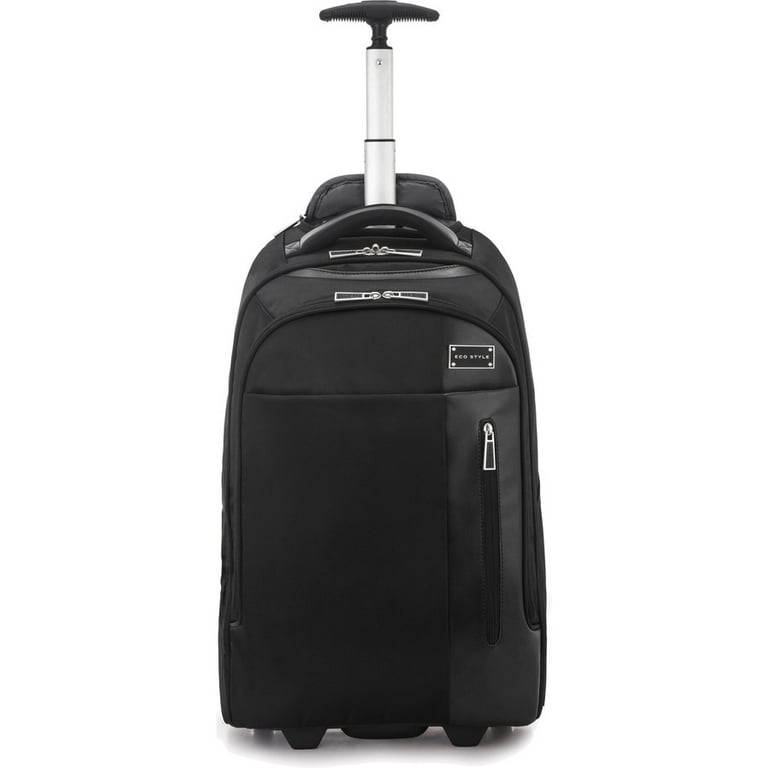 Eco Style Tech Exec 17-inch Black Rolling Backpack