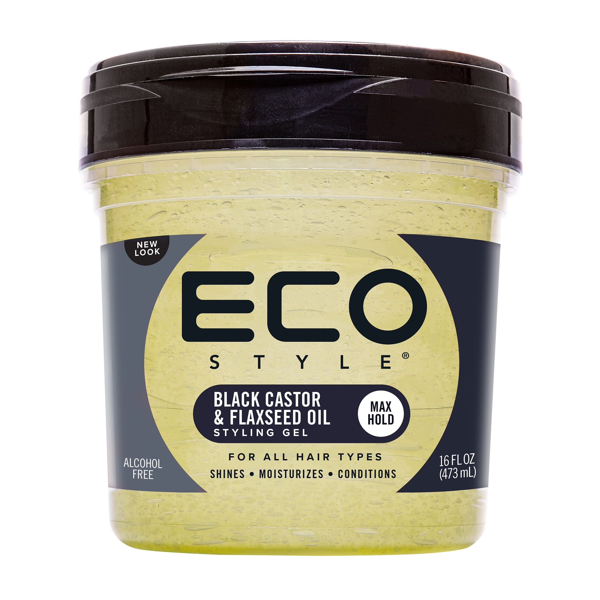Eco Styler Black Castor & Flaxseed Oil Hair Styling Gel, 16 oz