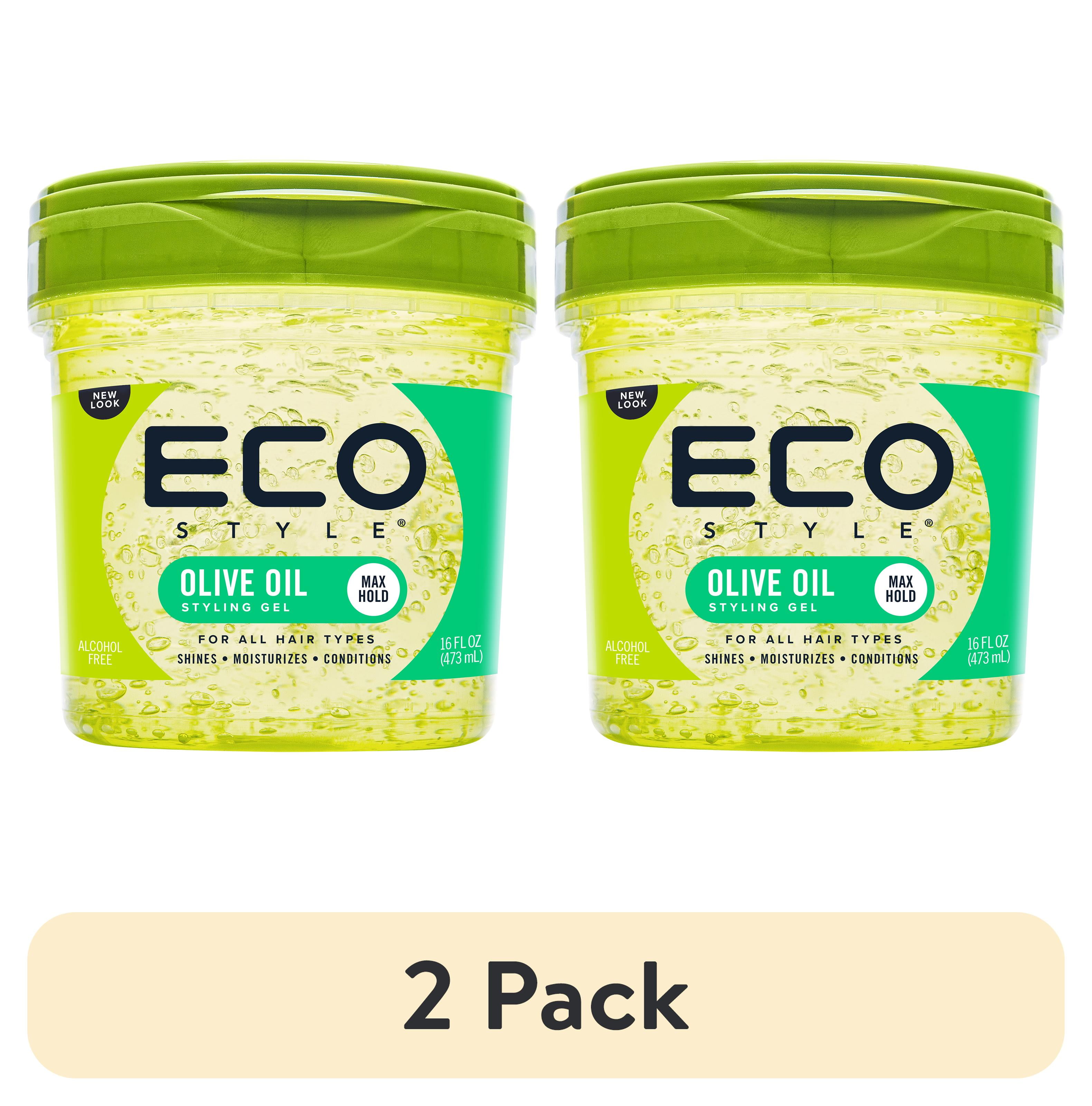 (2 pack) Eco Styler Olive Oil Hair Styling Gel, 16 oz, Moisturizing