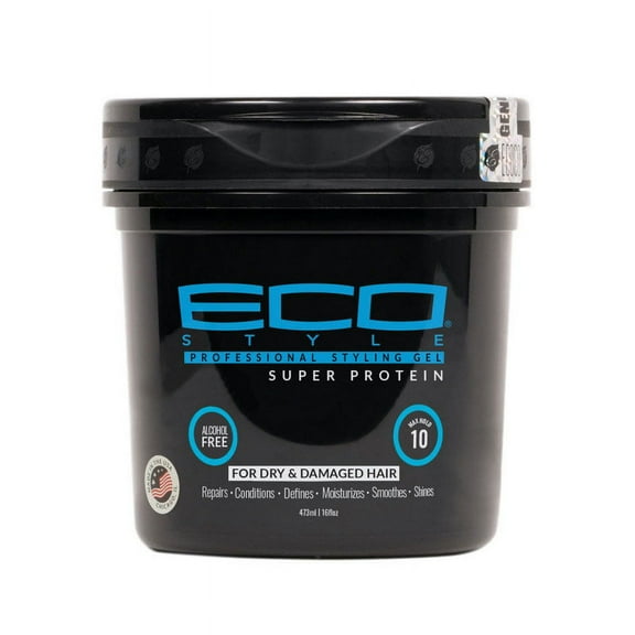 Eco Styling Gel Black Super Protein Black 16 Oz, Pack of 2