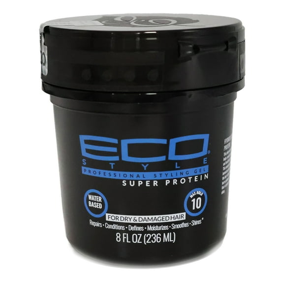 Eco Styling Gel Black Super Protein Black, 8 Oz., Pack of 3