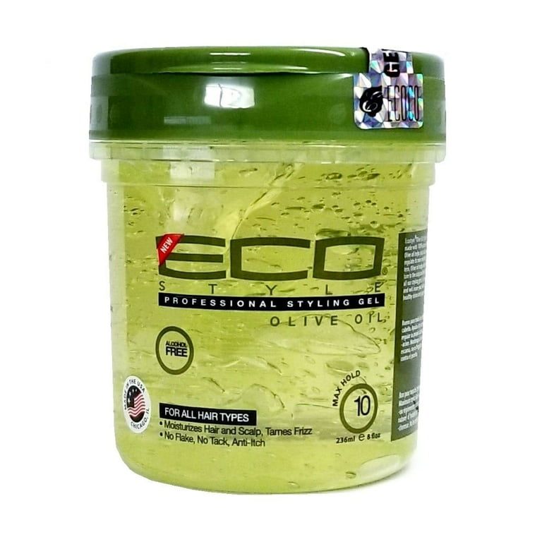 Eco Styling Gel Olive Oil, Green, 8 Oz., Pack of 3