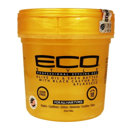 Eco Styling Gel Olive Oil and Shea Butter with Black Castor Oil and Flaxseed 16 Oz., Pack of 1