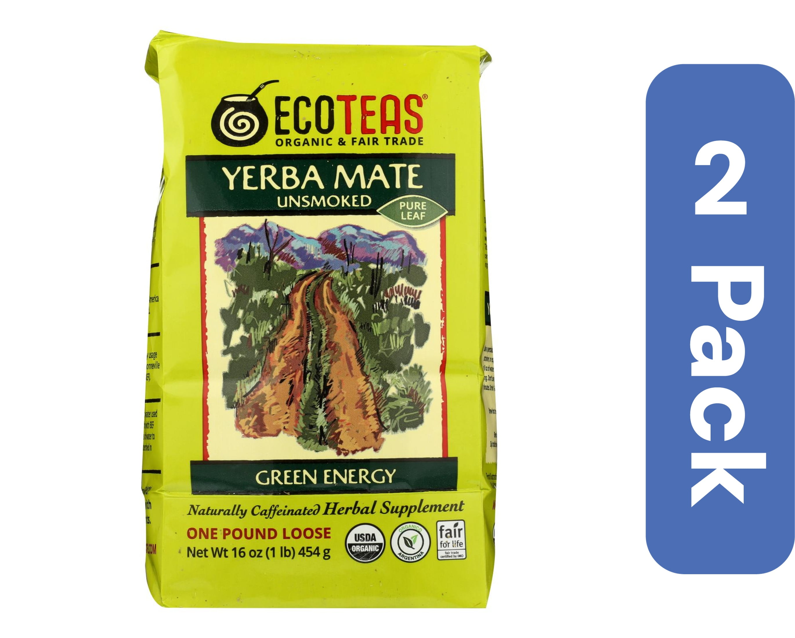 Eco Tea Loose Yerba Mate 16 oz (Pack Of 2)