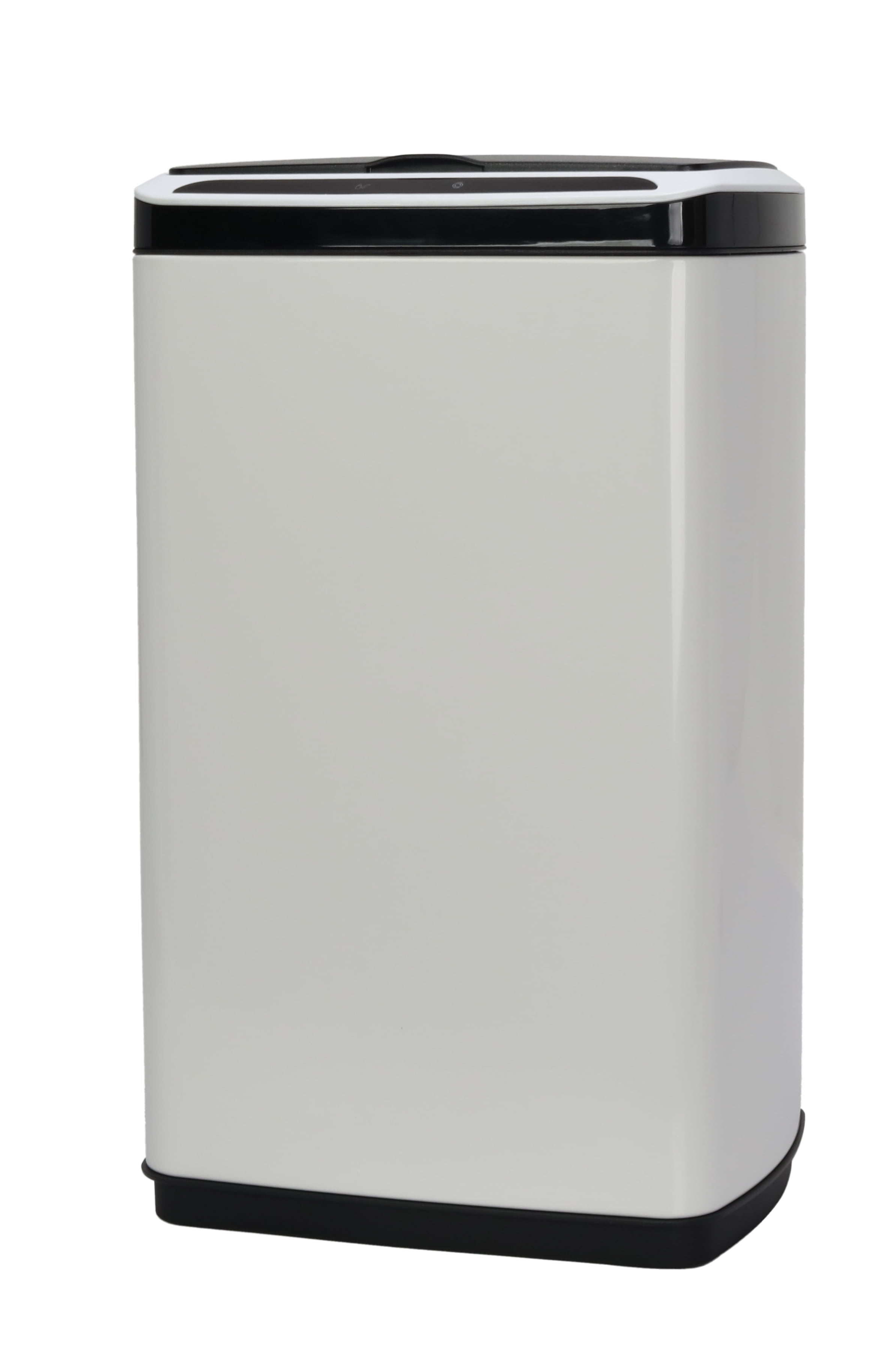 Eco Tech 13 gal Stainless Steel Motion Sensor Kitchen Trash Can, White ...