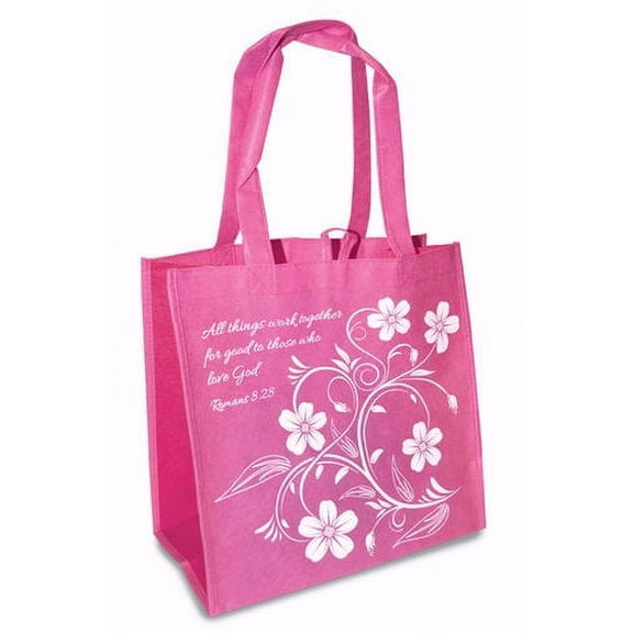 Eco Tote-Romans 8:28-Pink