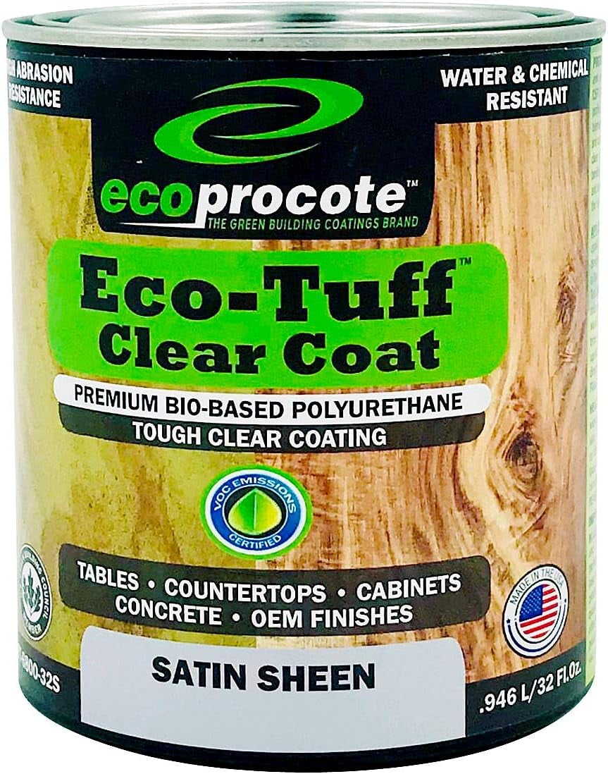 EcoTuff Clear Coat Polyurethane Wood Sealer Chemical & UV Resistant