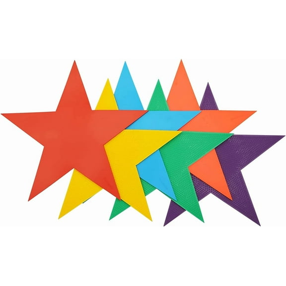 Eco Walker Colorful Star Spot Marker Non-Slip Carpet Marker for Training Agility, Kids Classroom Activity, Gym, Sport, Home