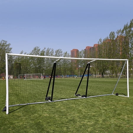 Eco Walker Inflatable Soccer Goal 24x8 ft Full Regulation Size Portable 30 Second Setup Stadium Training Goal with Pump and Carry Bag