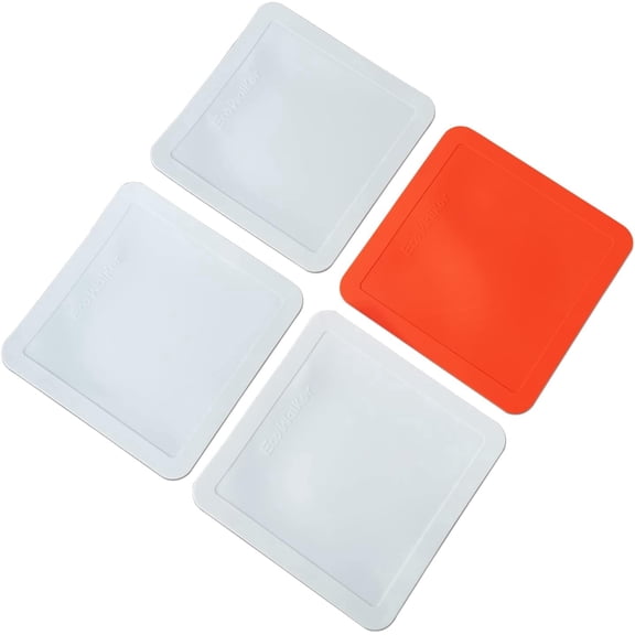 Eco Walker Throw Down Bases Set of 4 with Double First Base 3 White 1 Orange for Baseball Softball Tee Ball Kickball